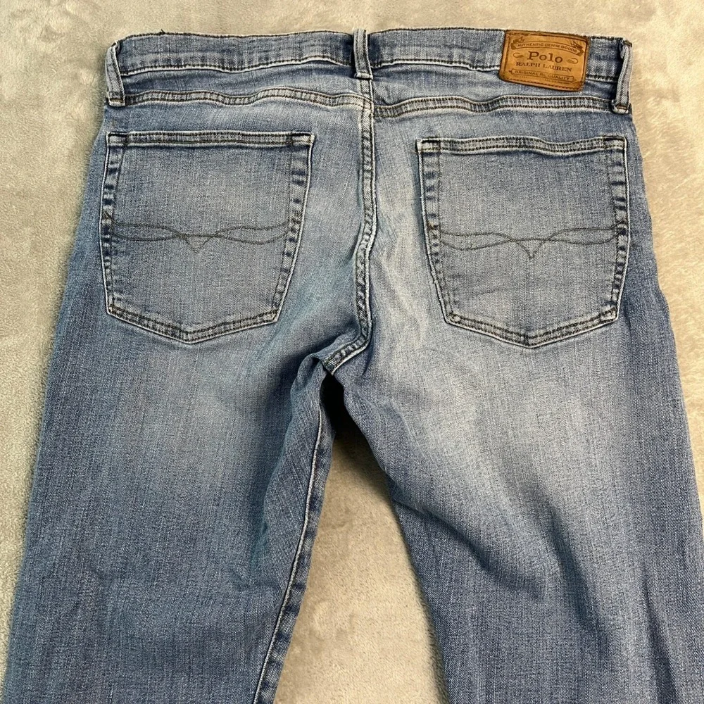 Polo Ralph Lauren Hampton Relaxed Straight Jeans Mens 35x30 Blue Medium Wash